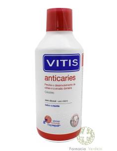 ENXAGUANTE BUCAL ANTICÁRIE VITIS 500 ML Previne cáries e...