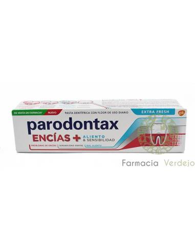 PARODONTAX ENCIAS + ALIENTO & SENSIBILIDAD EXTRA FRESH  75 ML Mejora sensibilidad, aliento y encías