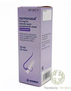 NORMONASAL 0,5 mg/ml SOLUÇÃO DE SPRAY NASAL 15 ml Alívio...