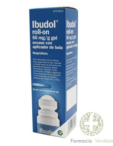 IBUDOL ROLL-ON 50 mg/g GEL CUTÂNEO 60 g Alívio de dores musculares e articulares