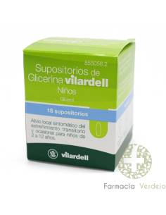SUPOSITÓRIOS DE GLICERINA VILARDELL CRIANÇAS 18 U. Alívio...