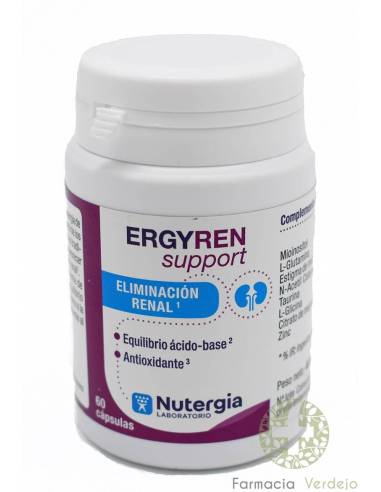 ERGYREN SUPPORT 60 Cápsulas NUTERGIA Suporte de Eliminação Renal