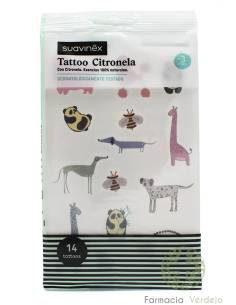 SUAVINEX TATTOO CON CITRONELLA 14 UNIDADES