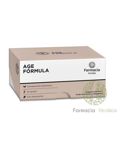 FARMÁCIA VERDEJO AGE FORMULA COLÁGENO & ÁCIDO HIALURÔNICO 20 Frascos 12ml Fórmula Antioxidante Anti-Edy