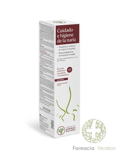 APOTECA NATURA CUIDADO E HIGIENE DE LA NARIZ SOLUCION HIPERTONICA  125ML Fluidifica y descongestiona