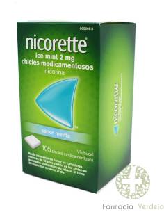 NICORETTE ICE MINT 2 mg 105 CHICLES MEDICAMENTOSOS Apoyo...