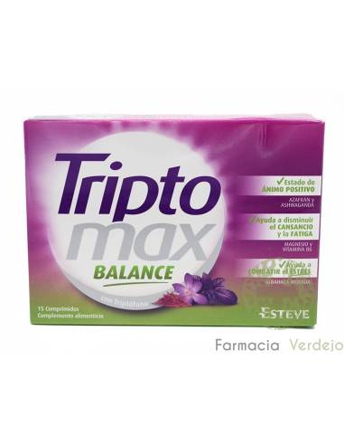 TRIPTOMAX BALANCE 15 COMP Mejora ánimo, combate estrés y disminuye fatiga