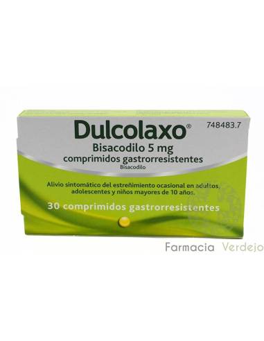 DULCOLAXO BISACODIL 5 MG 30 COMPRIMIDOS Alívio eficaz da constipação