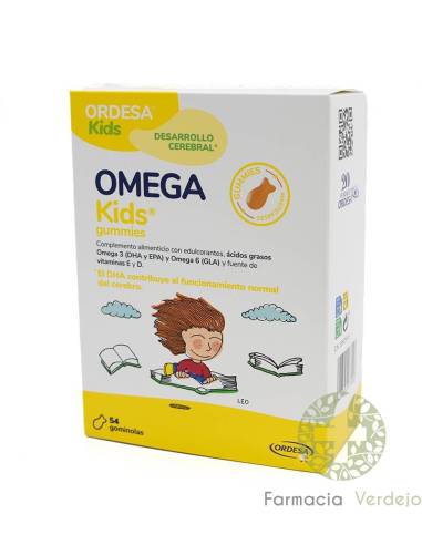 OMEGAKIDS GUMMIES  54 GOMINOLAS Vitaminas y Omega 3 y 6 para niños