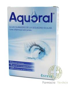 COLÍRIO LUBRIFICANTE AQUORAL 20 DOSE ÚNICA Alívio...