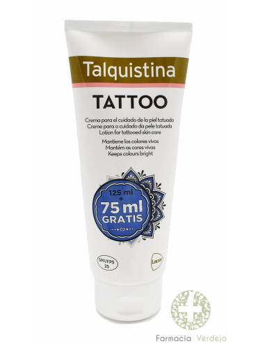 TALQUISTINA TATTOO CREMA SPF25 200ML Cuidado de la piel tatuada