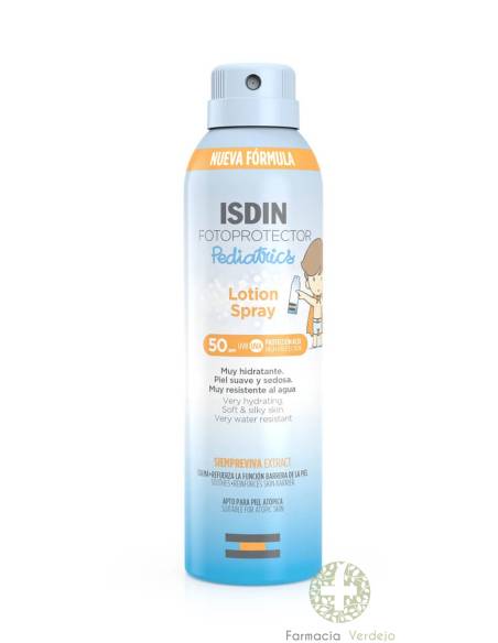 PROTETOR SOLAR ISDIN PEDIATRIA LOÇÃO SPRAY FPS50+ UVA/UVB 250ML Alta proteção solar para crianças