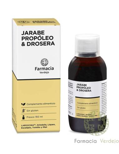 PROPOLEO Y DROSERA  JARABE FARMACIA VERDEJO 150 ML Afonía, ronquera, secrecciones bronquiales, nariz
