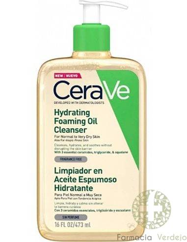 CERAVE LIMPADOR DE ÓLEO ESPUMANTE HIDRATANTE 473 ML Limpa, suaviza e hidrata a pele sensível