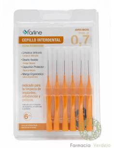 ESCOVA INTERDENTAL FARLINE SUPER MICRO 0,7 MM 6 UNIDADES...
