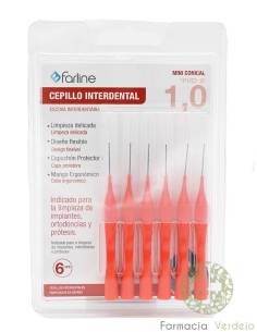 FARLINE MINI ESCOVA INTERDENTAL CÔNICA 1,0 MM 6 UNIDADES...