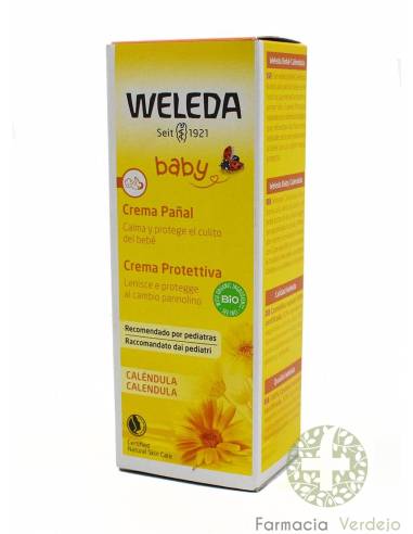 WELEDA CREMA PAÑAL BEBE  CALENDULA 75 ML Calma y protege la piel delicada del bebé