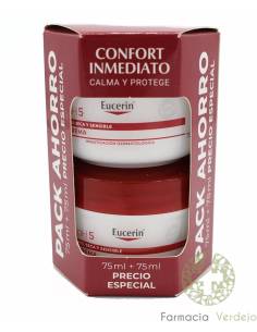 EUCERIN CREMA PIEL SENSIBLE PH-5  75 ML + 75 ML GRATIS