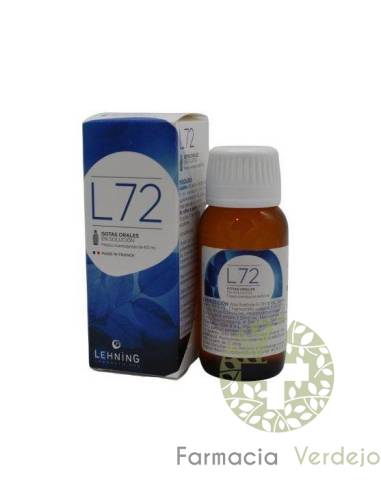 L72 ORAL DROPS 60 ML LEHNING Proporciona tranquilidade e promove o sono