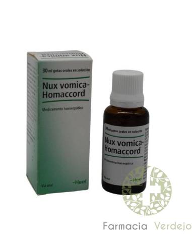 NUX VOMICA HOMACCORD 30 ML GOTAS Destoxificación y estímulo digestivo