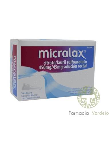 SOLUÇÃO RETAL MICRALAX 12 ENEMAS 5 ML Alívio rápido da constipação