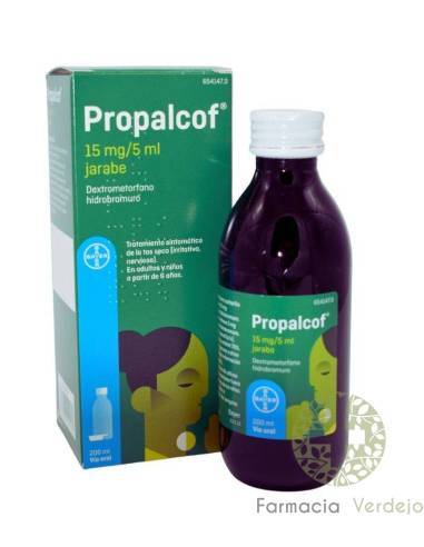 PROPALCOF 15 mg/5 ml JARABE  200 ml Trata la tos seca y nerviosa