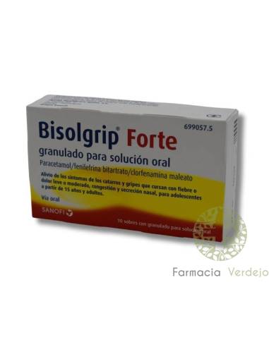 BISOLGRIP FORTE 10 SACHÊS PARA SOLUÇÃO ORAL Alívio rápido dos sintomas de gripe e resfriado