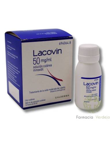 LACOVIN 50 MG/ML SOLUCION CUTANEA 4 FRASCOS 60 ML Tratamiento de minoxidilo