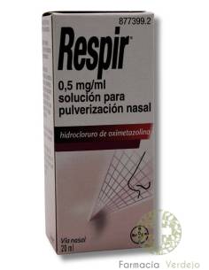 RESPIRAR 0,5 MG/ML SOLUÇÃO DE SPRAY NASAL 20 ML Alívio...