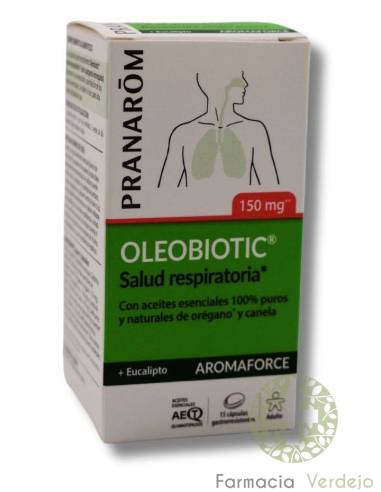 OLEOBIOTIC PRANAROM 15 CAPSULAS Salud respiratoria con aceites esenciales puros