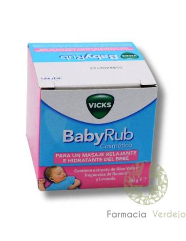 VICKS BABYRUB 50 G Massagem relaxante para bebés