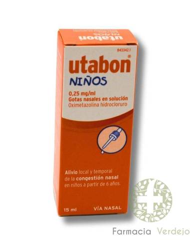 UTABON CRIANÇAS 0,25 mg/ml GOTAS NASAIS EM SOLUÇÃO 1 frasco 15 ml