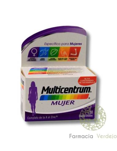 MULTICENTRUM MULHERES COMPLETO MULTIVITAMÍNICO & MINERAL 30 COMPRIMIDOS