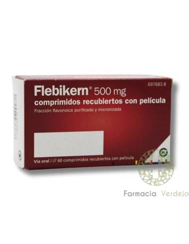 FLEBIKERN 500 mg 60 comprimidos revestidos Alívio circulatório venoso