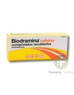 BIODRAMINA CAFEINA MAREO EN VIAJE 4 COMPRIMIDOS RECUBIERTOS
