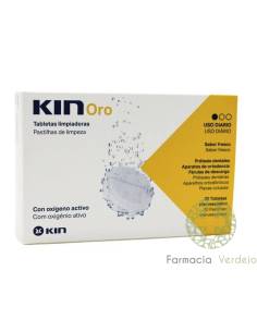 KIN COMPRIMIDOS DE LIMPEZA GOLD 30 Mantenha as próteses...
