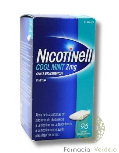 NICOTINELL COOL MINT 2 mg 96 GOMA MEDICAMENTOSA Ajude-o a parar de fumar