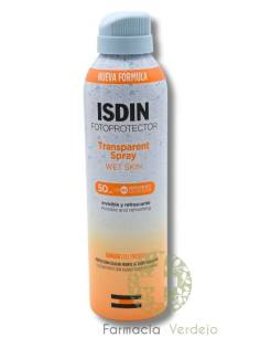 FOTOPROTECTOR ISDIN SPF-50+ UVA/UVB SPRAY TRANSPARENT WET...