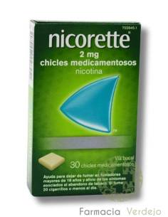 NICORETTE 2 MG 30 CHICLES MEDICAMENTOS PARA PARAR DE FUMAR