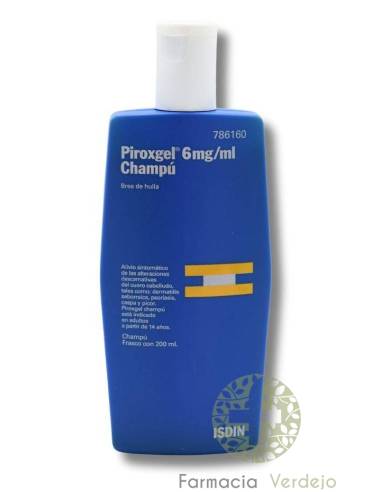 PIROXGEL 6 mg/ml CHAMPU MEDICINAL  200 ml Reduce los estados descamativos del cuero cabelludo