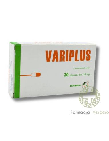 VARIPLUS  30 CAPSULAS Apoya la circulación venosa de retorno