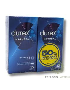 PRESERVATIVOS DUREX NATURAL PLUS 12 PRESERVATIVOS 2 CAIXAS