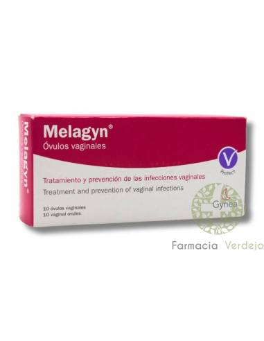 MELAGYN OVULOS VAGINALES TRATAMIENTO Y PREVENCION DE INFECCIONES VAGINALES 10 OVULOS