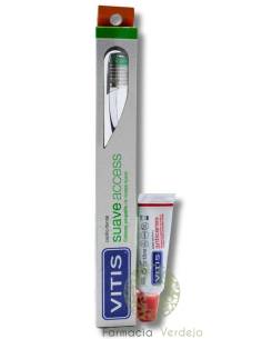 VITIS SUAVE ADULTO ESCOVA DE DENTES ACESSO CABEÇA DE...