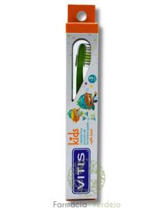 CEPILLO DENTAL INFANTIL VITIS KIDS Cabezal pequeño con...