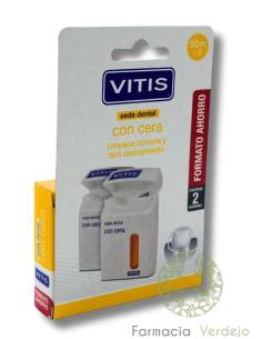 VITIS SEDA DENTAL CON CERA 50 METROS 2 UNIDADES DUPLO