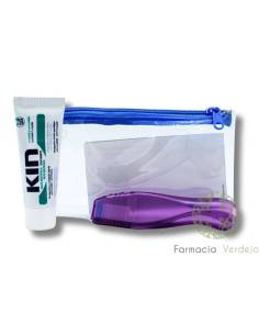 ESCOVA DE DENTES DE VIAGEM PARA ADULTOS KIN + PASTA DE...