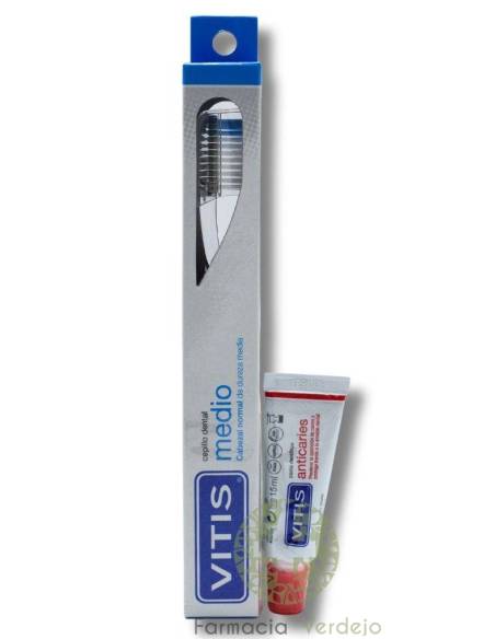 CEPILLO DENTAL ADULTO VITIS MEDIO Cabezal normal de dureza media
