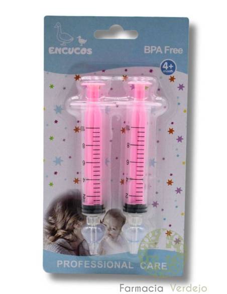 IRRIGADOR NASAL ENCUCOS 2 UNIDADES 4+MÊS Para limpar o nariz do bebê