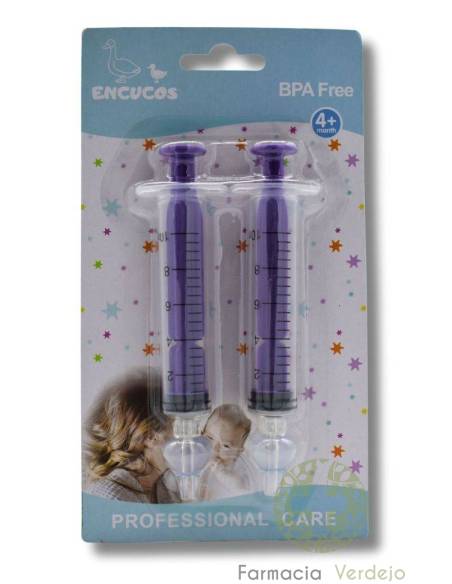 IRRIGADOR NASAL ENCUCOS 2 UNIDADES 4+MONTH Para limpiar la nariz del bebé